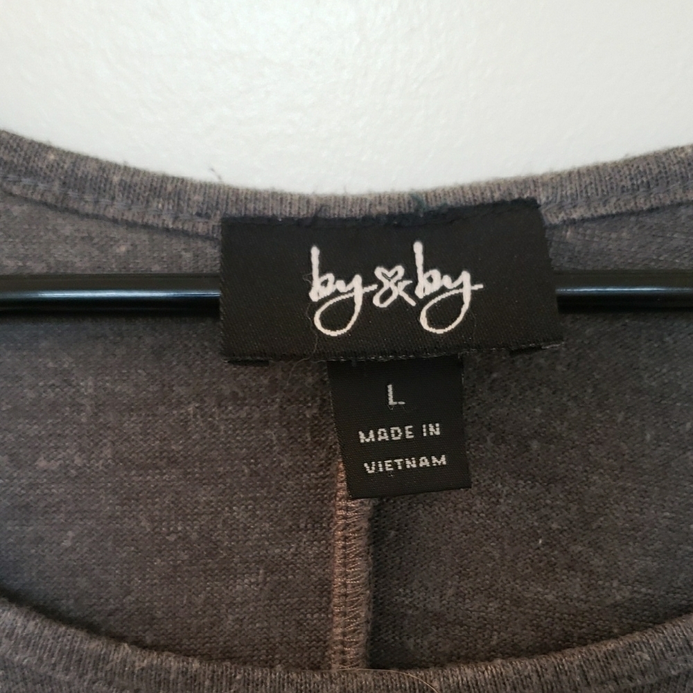 Gray Lace Accent Top - Picture 2 of 6
